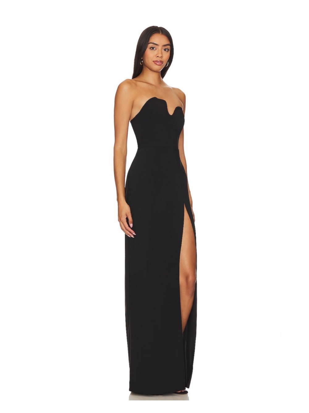 X Revolve Strapless Puzzle Gown in Black - Picture 2 of 3